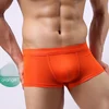 Fashionable plus size cheap gray knitted fabric customized logo brief underwear men boxer shorts