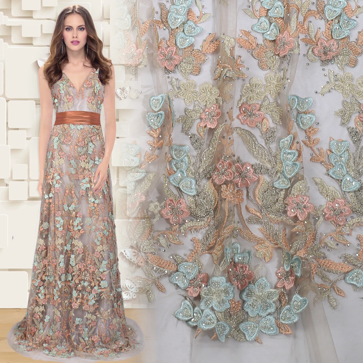 Bestway 2019 Heavy big 3D French lace with handmade beads and stones Fabric Net lace material embroidery lace FL0472, White,blue+grey,blue+grey,gold
Bestway 2019 Heavy big 3D French lace with handmade beads and stones Fabric Net lace material embroidery lace FL0472, White,blue+grey,blue+grey,gold