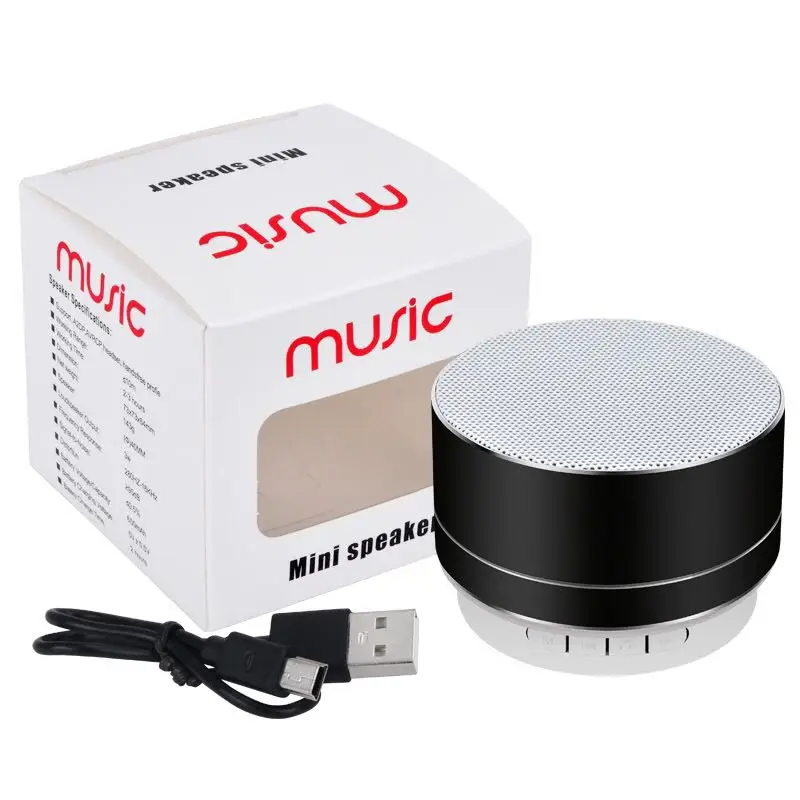 Wireless speaker metal mini portable subwoof sound with Mic TF card FM radio AUX MP3 music play loudspeaker - ANKUX.COM