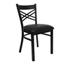 T159 Steel table chair with PVC chair cover