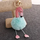 factory direct sales Hot Style Flamingo puffy KeyChain