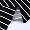 Black white stripes print woven rayon viscose fabric guangzhou textiles