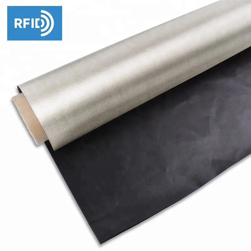 wholesale EMF shielding material fabric faraday fabric for rfid wallet lining emi shielding box RFID blocking fabric