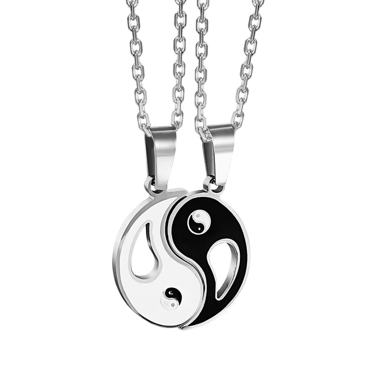 Stainless steel jewelry can be split couples Tai Chi gossip necklace retro classical folk style pendants Chain
Stainless steel jewelry can be split couples Tai Chi gossip necklace retro classical folk style pendants Chain