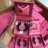 2019 new design Private label cruelty free clear band mink lash 3d false eyelashes packaging box