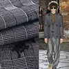 Polyester spandex yarn dyed grey jacquard brocade fabric for dress garment