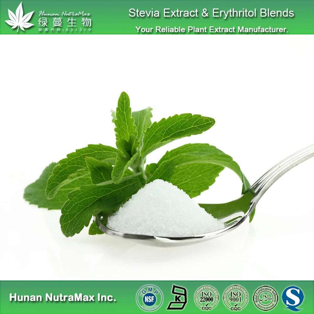 Hot Sale 0 Calorie Table Sugar Stevia Extract With Erythritol Blends