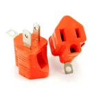 3 Prong to 2 Prong Polarized Grounding AC Power Plug Adapter