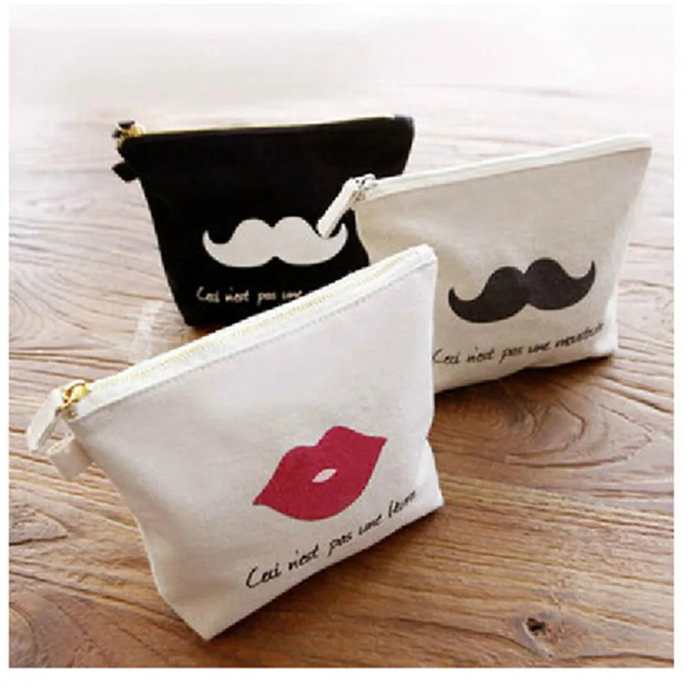 Wholesale Fashion Cheap Canvas Cosmetic Bag,Women Travel Cosmetic Bag,Lip Shaped Cosmetic Bag ...