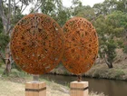Abstract Metal Sculpture 5% Discount Round Ball Shaped Metal Abstract Sculpture