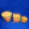 handmade scented candle in different size glass jar for interior decoration