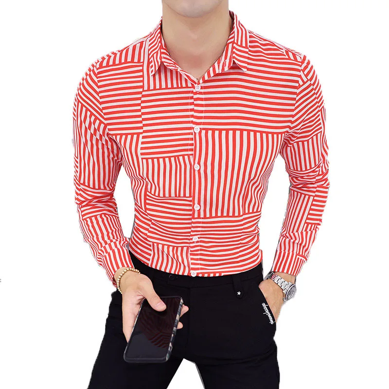 Men's Casual Shirt Slim Fit Men's Casual Striped Shirt Long Sleeve Formal Dress Shirts Men Male Clothing
Men's Casual Shirt Slim Fit Men's Casual Striped Shirt Long Sleeve Formal Dress Shirts Men Male Clothing