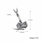 Nuevoenergia Jewelry 316L Stainless Steel Charm Thor Hammer Gold Pendant