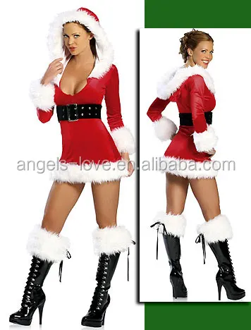 red lady christmas costume A4502