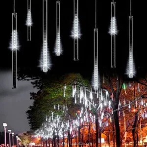 led falling rain lights with 30cm 8 tube 144 leds, meteor shower