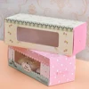 2016 Cake Box Wholesale Vintage Floral Cake Paper Box with Window Bakery Food Packing 27.6*11*9.9CM Mooncake Paper Box
