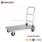 Heavy Duty Size Stainless Steel 4 wheels push trolley hot sale