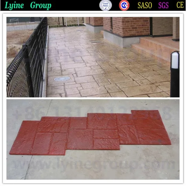 stained stamped concrete with acrylic polyurethane sealer