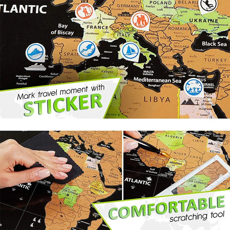  "Explore Your Adventures with a Travelers Scratch Off Map: A Unique Way to Document Your Travels"