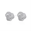 2019 Elegant Fashion Women Lady 925 Silver Plated Twisted Ball Knot Stud Earrings