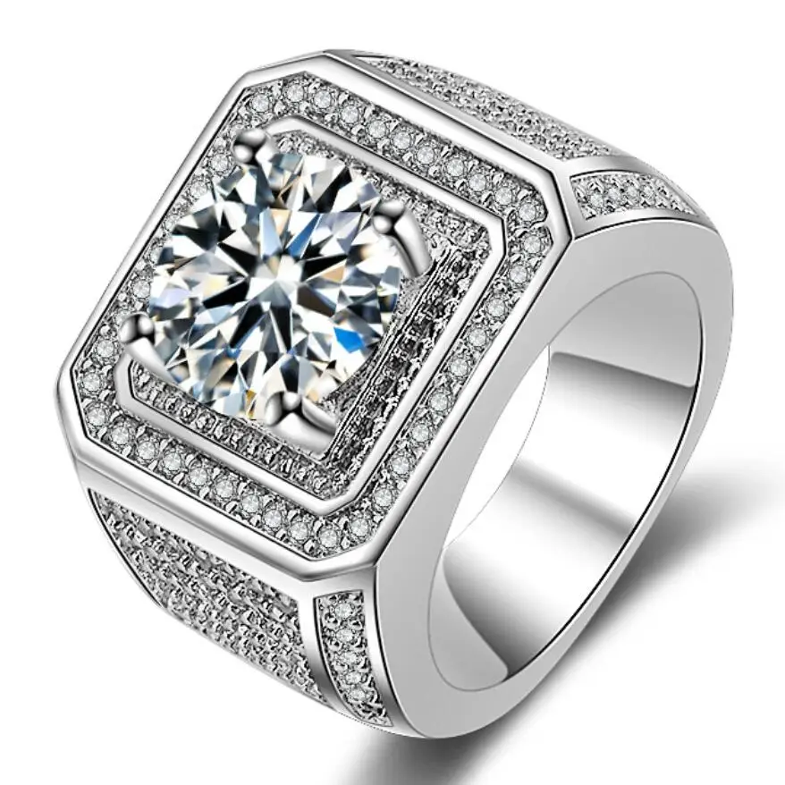Luxury Full zircon Big Stone AAA Cubic Zirconia Rings For Men And Women Male Metal Plated Zircon Ring
Luxury Full zircon Big Stone AAA Cubic Zirconia Rings For Men And Women Male Metal Plated Zircon Ring