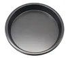 Round 10inch black color food baking Tray Metal Ovenware Pizza pan/tray