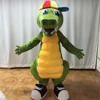 adult mascot green dragon costume with hat for party