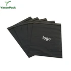 Custom 100% Recycled Self Sealing Shirt Packaging Matte Black Poly Compostable Mailer Courier Bag