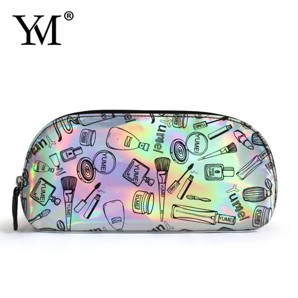 woman bags waterproof ladies pvc leather cosmetic vanity pouch