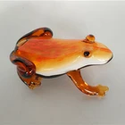 decorative glass frog art glass sculpture ornament