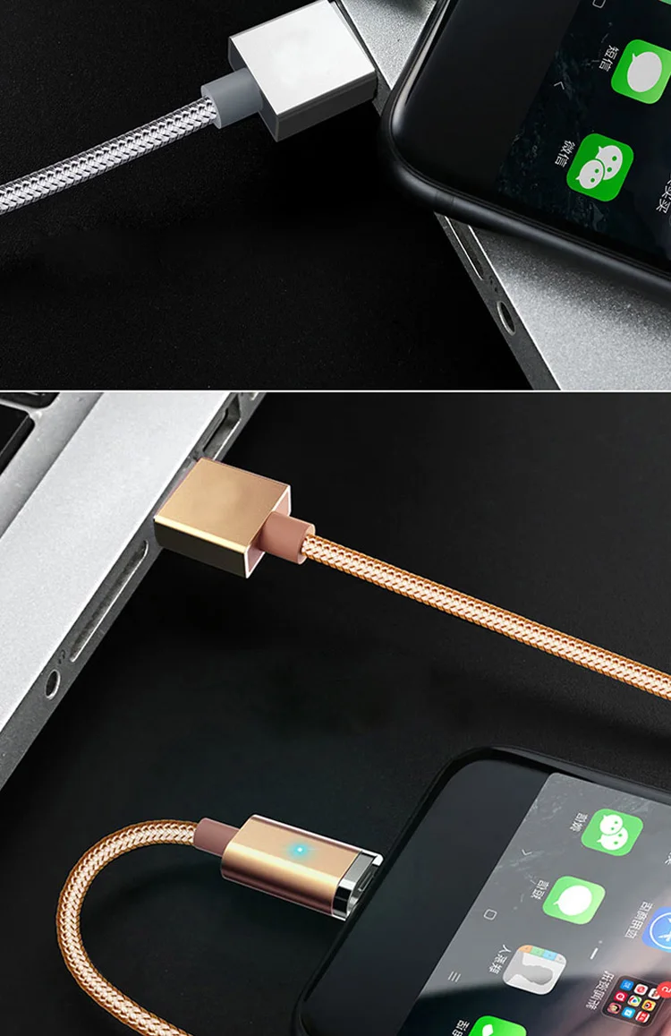 Custom Android Mobile Phone Fast Charging Nylon Braided 3.1 Type C Usb Magnetic Data Cable - ANKUX.COM