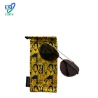 Printed eyeglasses soft pouch wholesale microfiber sunglasses bag