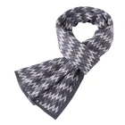 Hot sell wave pattern wool blended scarf for men stock export shawl
