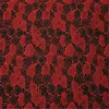 beautiful rose flowers brocade fabric red black jacquard polyester material for clothes