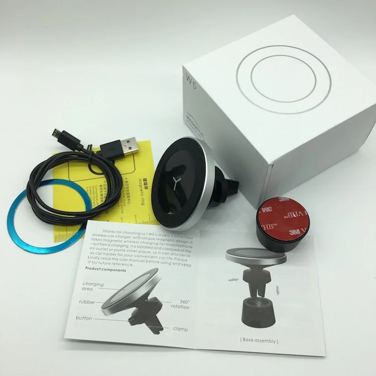 magnetic car holder wireless charger for iPhone X, Black 
magnetic car holder wireless charger for iPhone X, Black