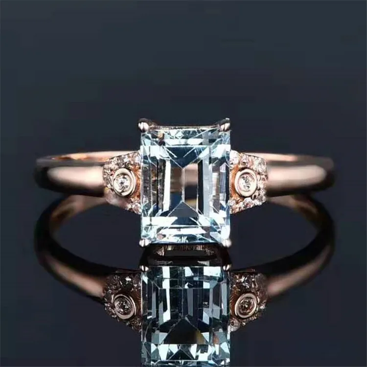 SGARIT engagement ring wholesale simple design 1.5ct aquamarine gemstone ring 18k rose gold jewelry women
SGARIT engagement ring wholesale simple design 1.5ct aquamarine gemstone ring 18k rose gold jewelry women