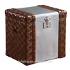 Aluminum Replica Living Room Storage Trunk, Classic American Style Metal Commode