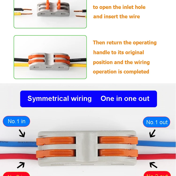 Through cage crimping LED lighting connector