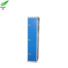 colorful single 3 door steel gym locker