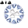 Pointed Back Crystals Rhinestones 8mm Triangle Light Sapphire pointback loose glass rhinestones crystals beads gems