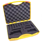 Custom eva foam inside injection molded small pp plastic carrying case for tools with egg shape foam