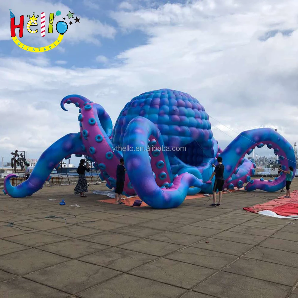 ocean theme event decoration blue giant inflatable octopus