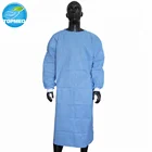 sterile disposable green surgical gown reinforced medical and surgical isolation gown knitted cuff