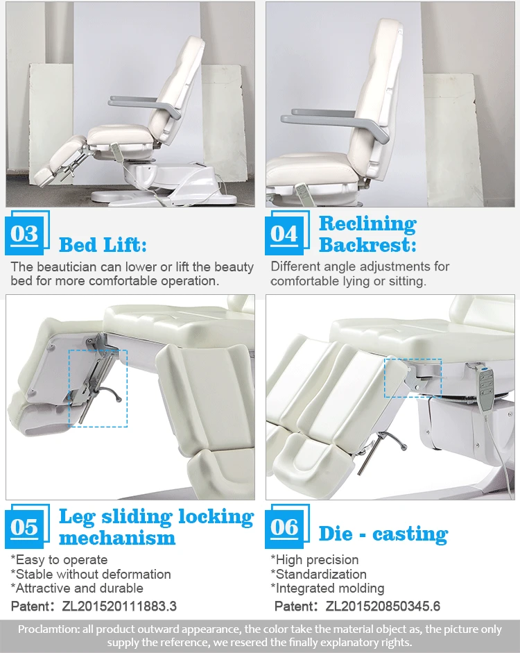 multi-function electric foot care chair massage bed with CE for hospital