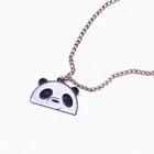 Custom Logo Kawaii Enamel Pendants Panda Shape Charms