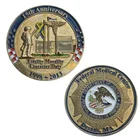 Zinc alloy souvenir blank metal antique 2d 3d double sides bulk armor of god coin for military collector