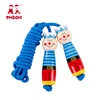 Children exercise adjustable handle seaman boy wooden jump rope for kids 3+