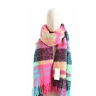 Girl Scarf Girl Scarf Girl Long Oversized Fashion Tartan Woven Scarf For Ladies