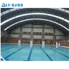 Steel Structure Tempered Glass Roof Swimming Pool Cover