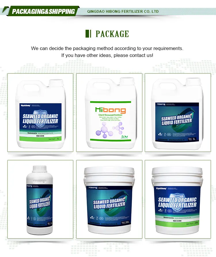 SeaHibong Bulk Organic Seaweed Liquid Bio Fertilizer at low price